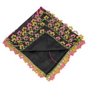 Tulbent Scarf Handmade Crochet Detailing NWOT